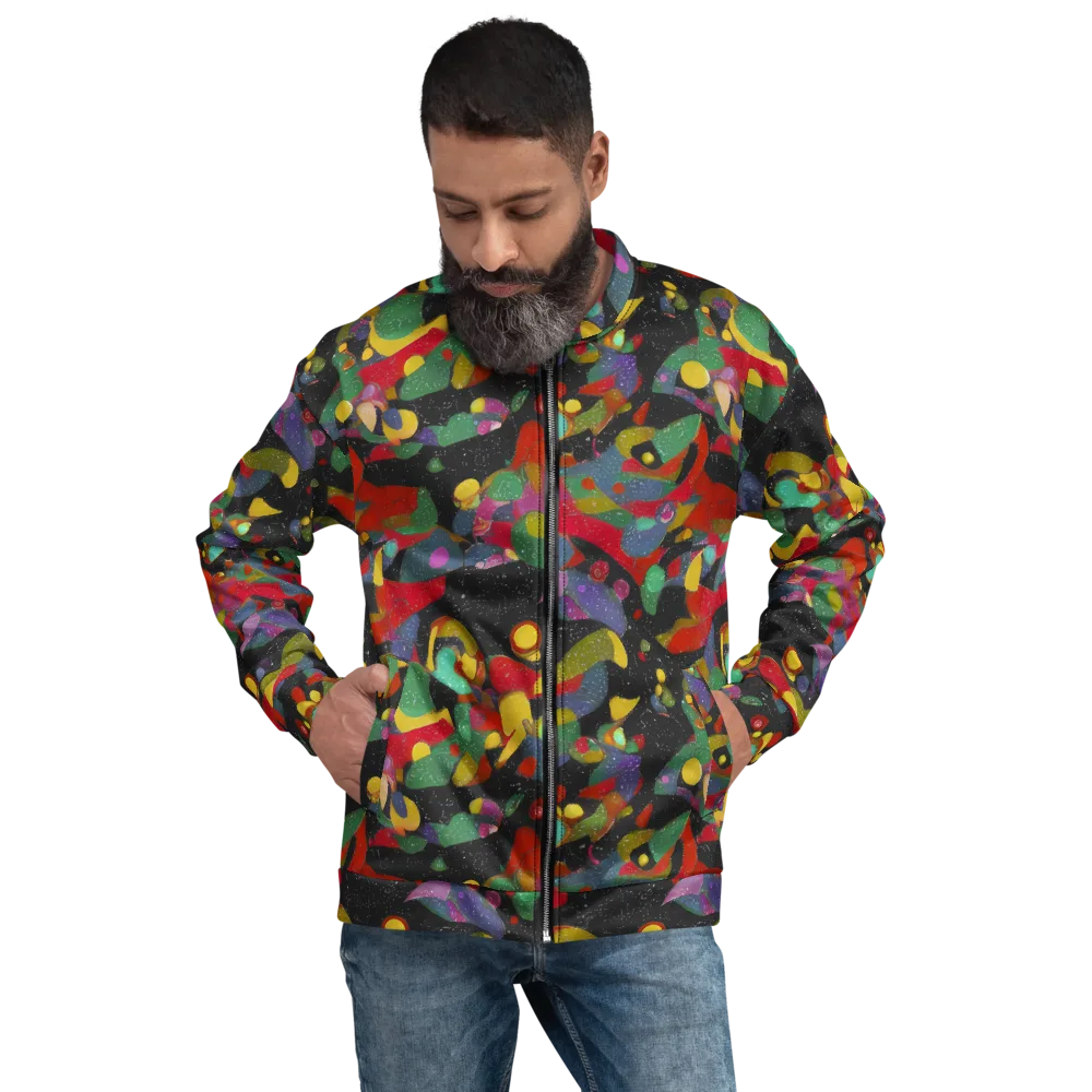 Afterdark Mosaic on Bomber Jacket — Front