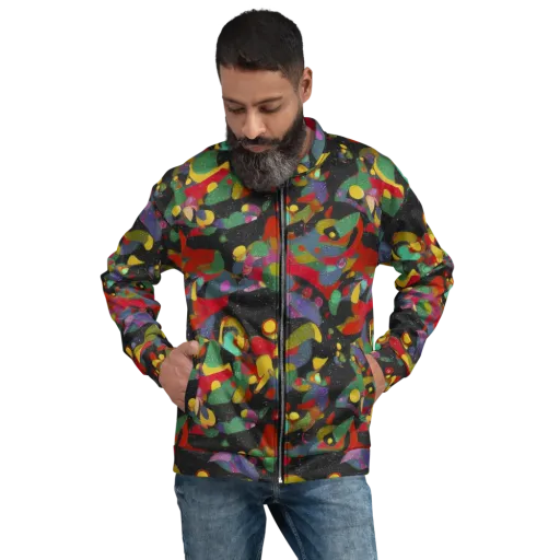 Afterdark Mosaic on a Bomber Jacket