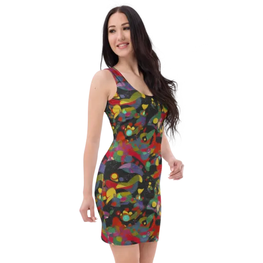 Afterdark Mosaic on a Bodycon Dress