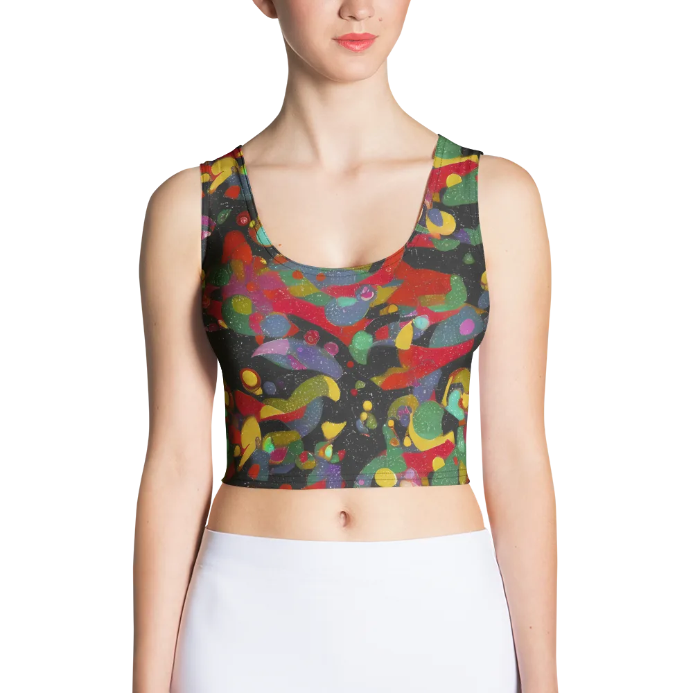 Afterdark Mosaic on Crop Top — Front