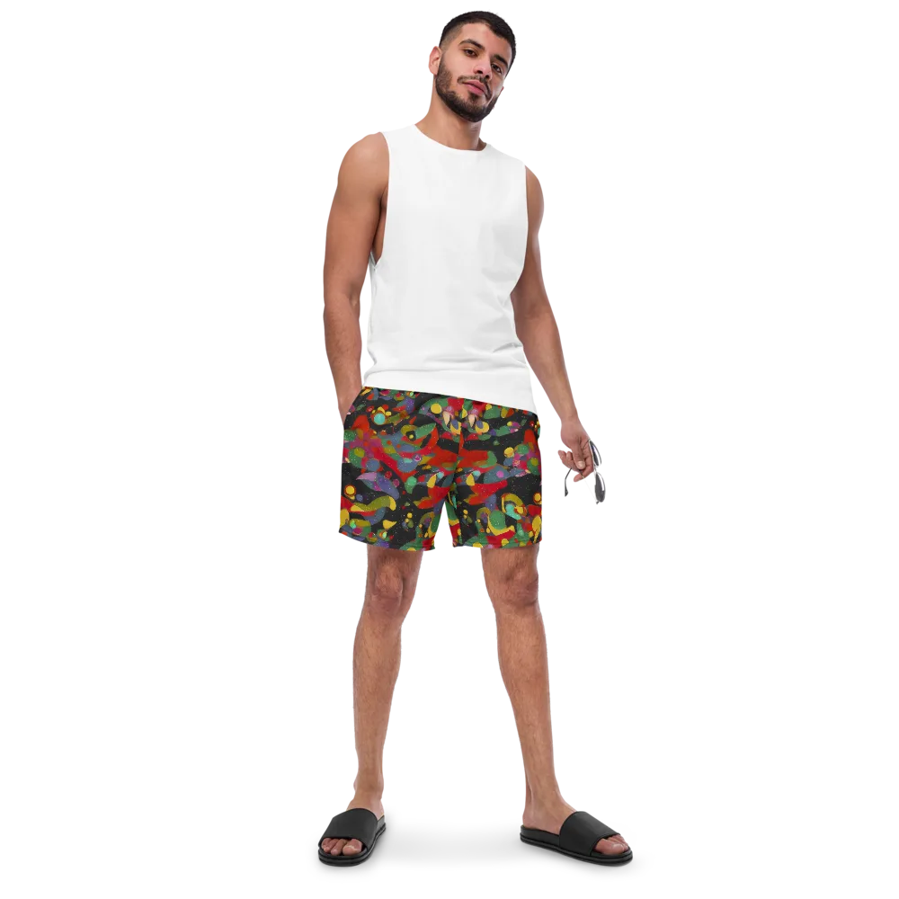 Afterdark Mosaic on Swim Trunks — Front