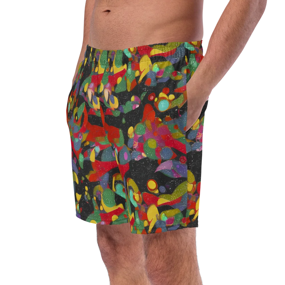 Afterdark Mosaic on Swim Trunks — Left Front