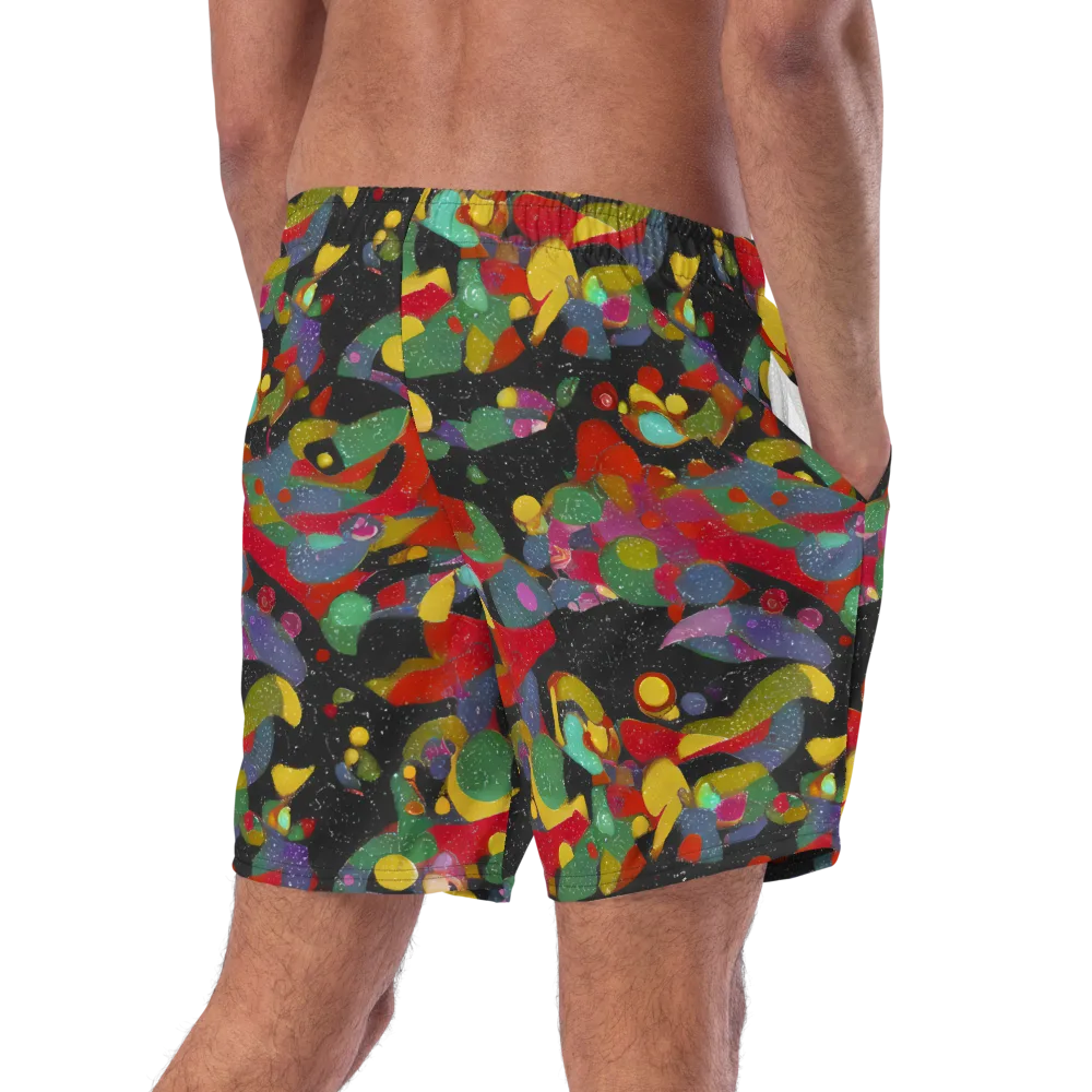 Afterdark Mosaic on Swim Trunks — Right Back
