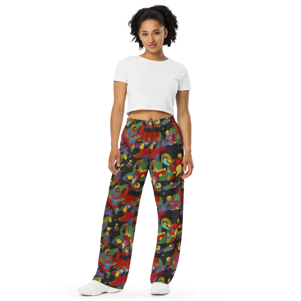 Afterdark Mosaic on Wide-Leg Pants — Front