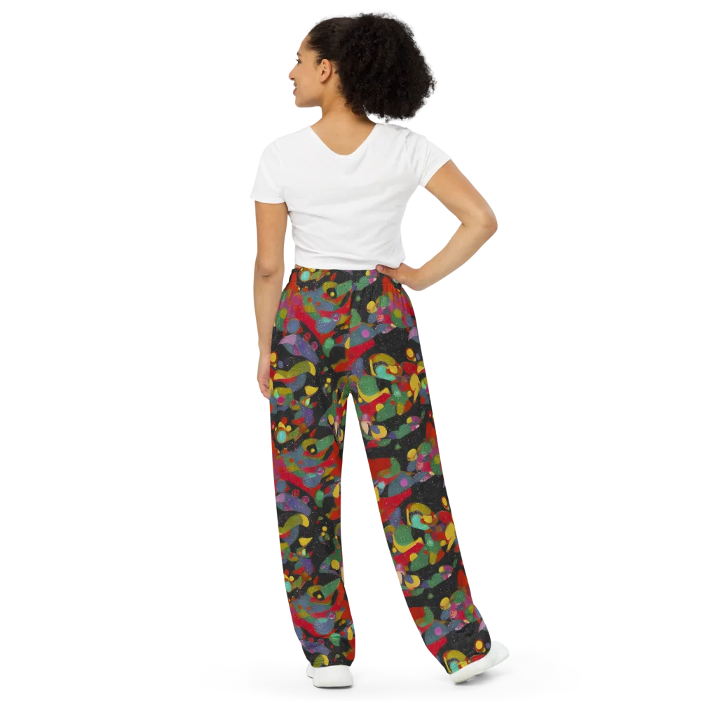 Afterdark Mosaic on Wide-Leg Pants — Back