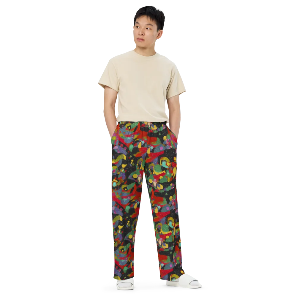 Afterdark Mosaic on Wide-Leg Pants — Front