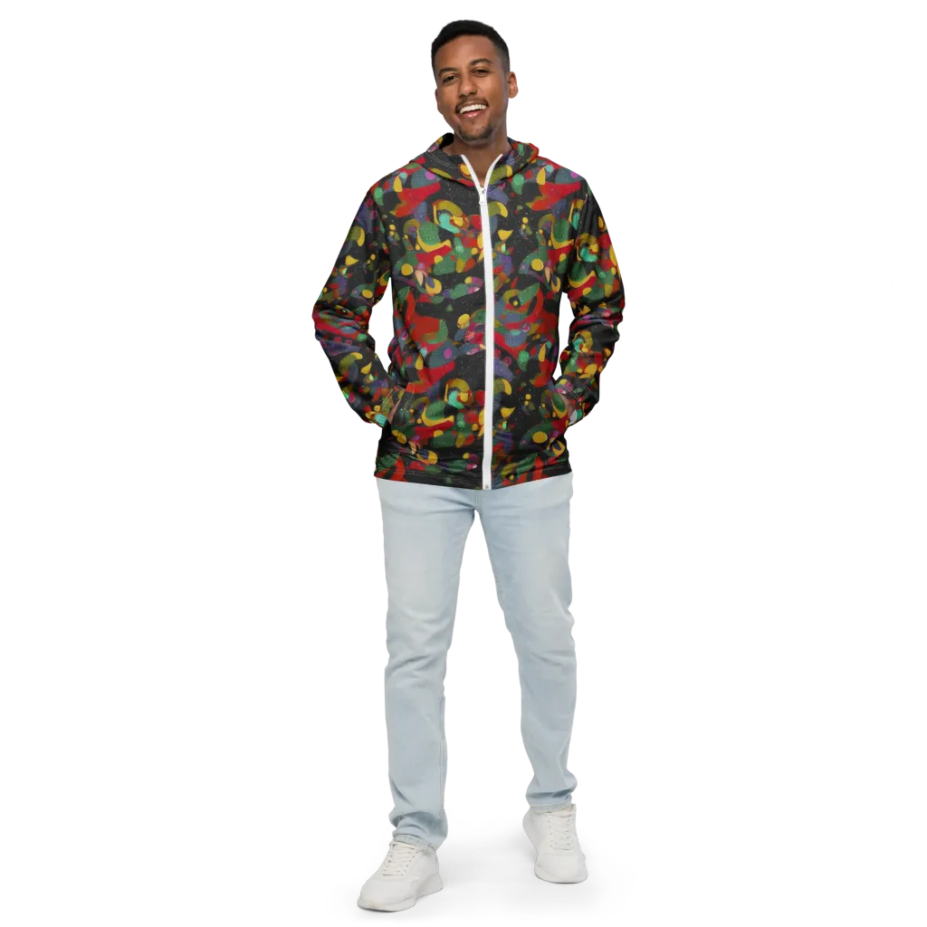 Afterdark Mosaic on Men's Windbreaker — Front
