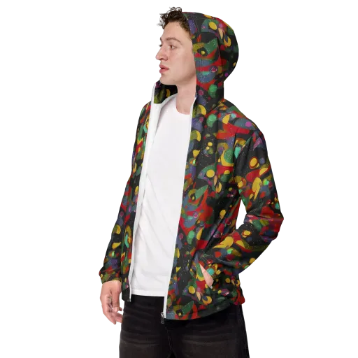 Afterdark Mosaic on a Men's Windbreaker