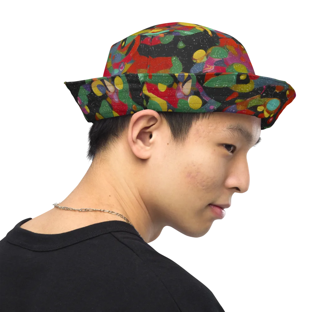 Afterdark Mosaic on Reversible Bucket Hat — Right Outside