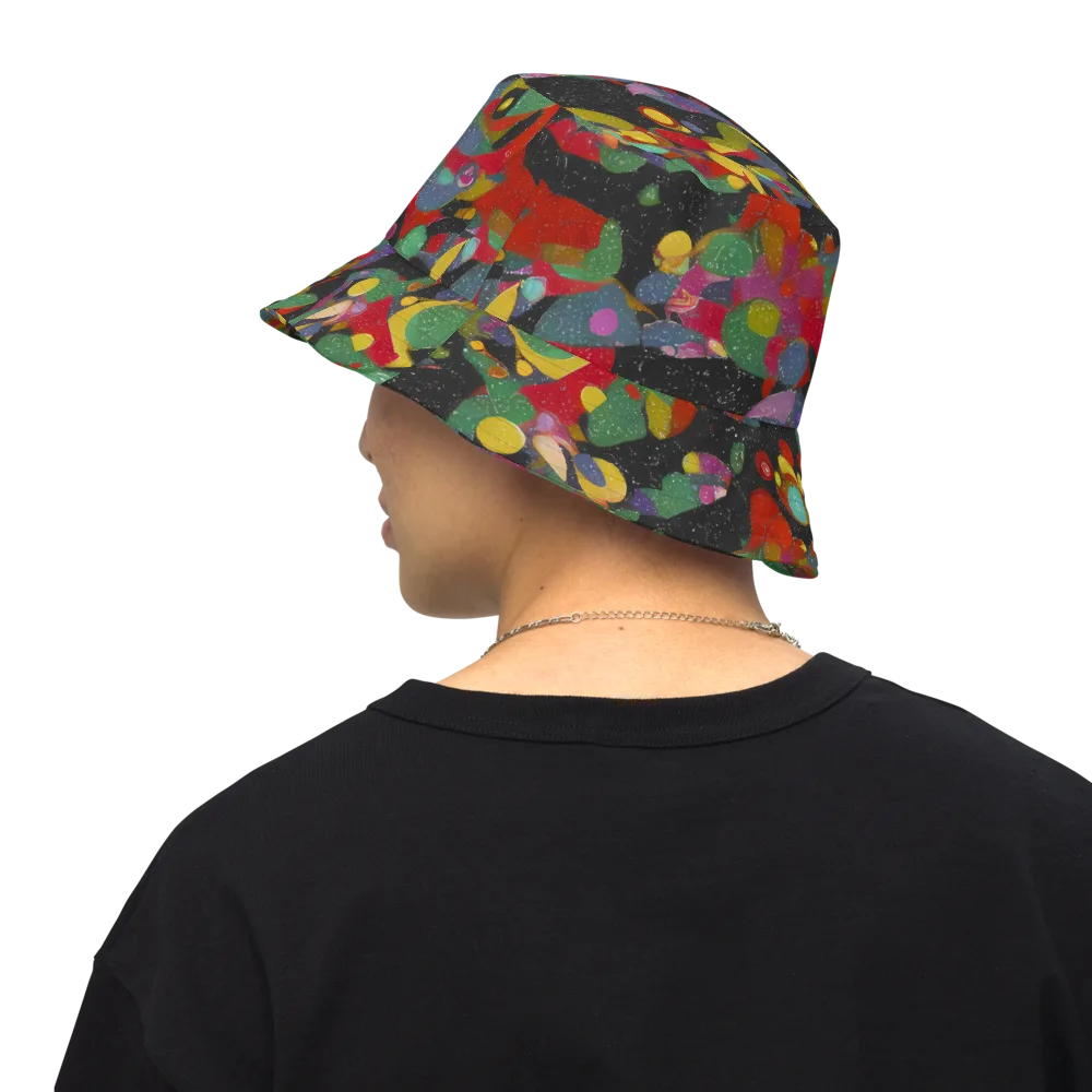 Afterdark Mosaic on Reversible Bucket Hat — Back Inside