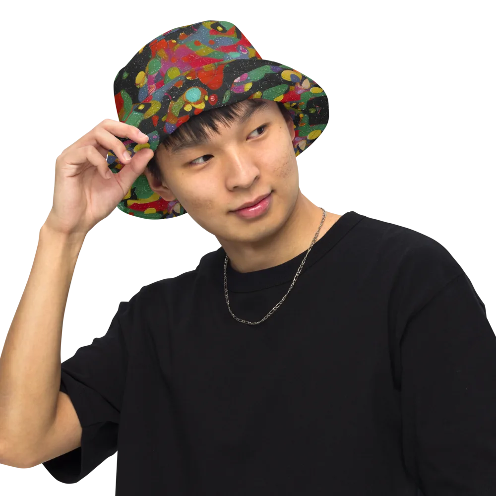 Afterdark Mosaic on Reversible Bucket Hat — Front Inside