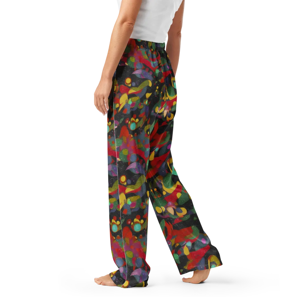 Afterdark Mosaic on Women's Pajama Pants — Left