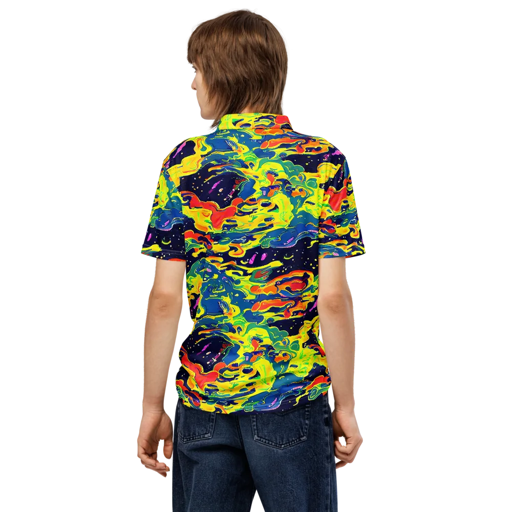 Ultramarine Heat on Men's Slim Fit Polo Shirt — Back