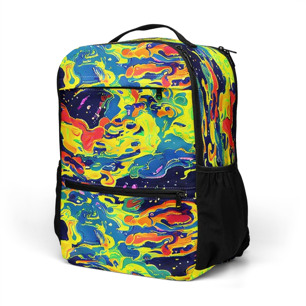 Ultramarine Heat on Utility Backpack — Left Front