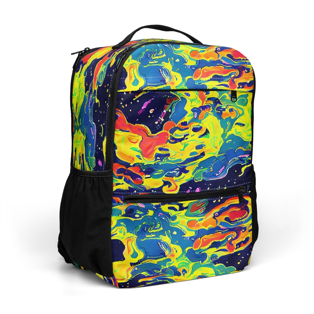 Ultramarine Heat on Utility Backpack — Right Front