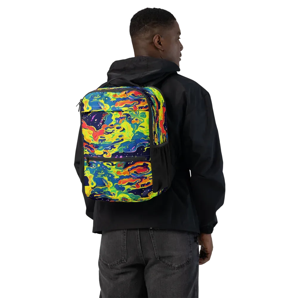 Ultramarine Heat on Utility Backpack — Back