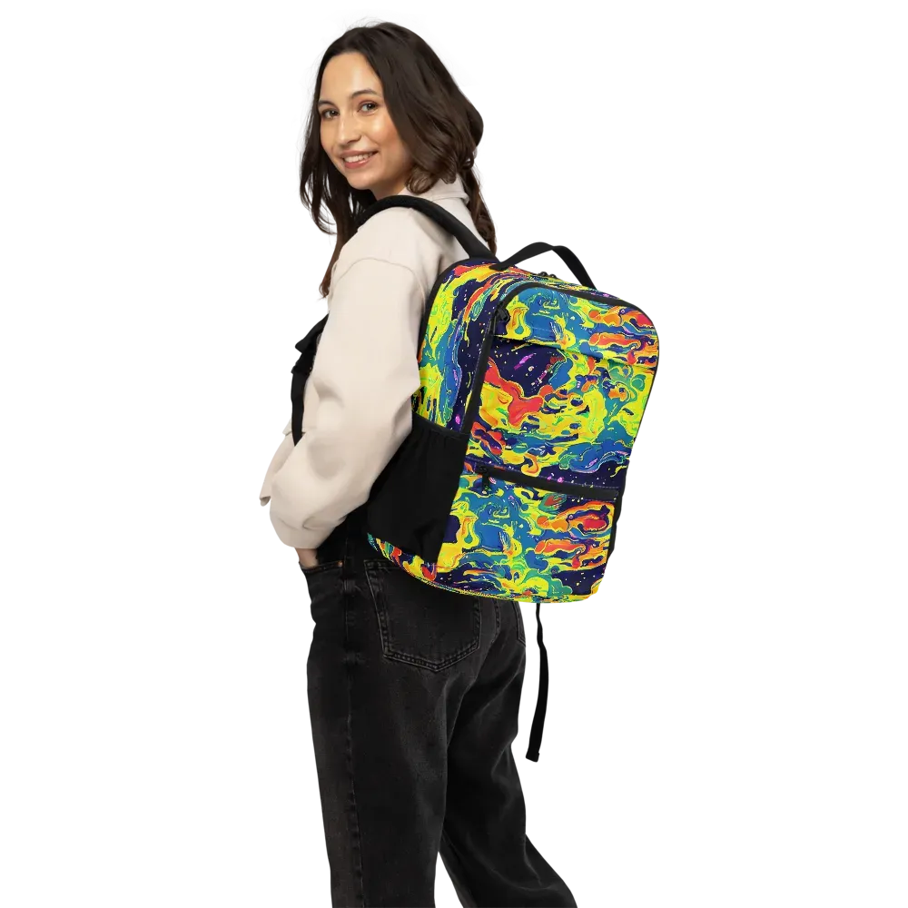 Ultramarine Heat on Utility Backpack — Back