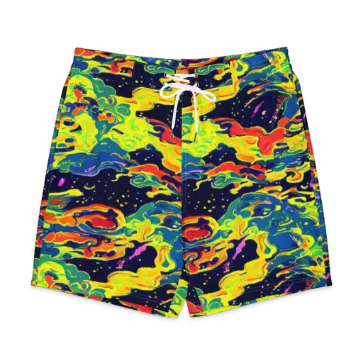 Ultramarine Heat on a Men's Board Shorts