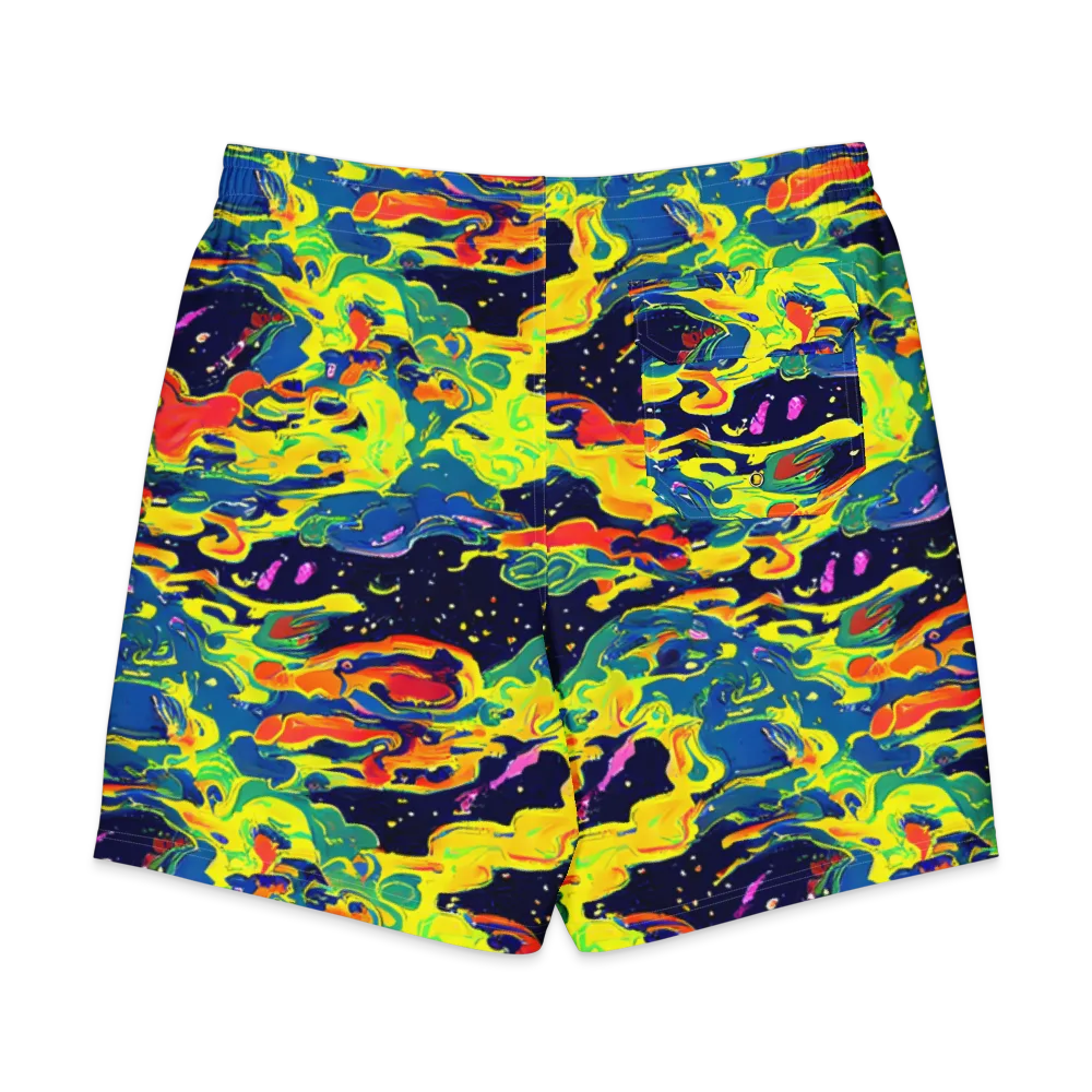 Ultramarine Heat on Men's Board Shorts — Back
