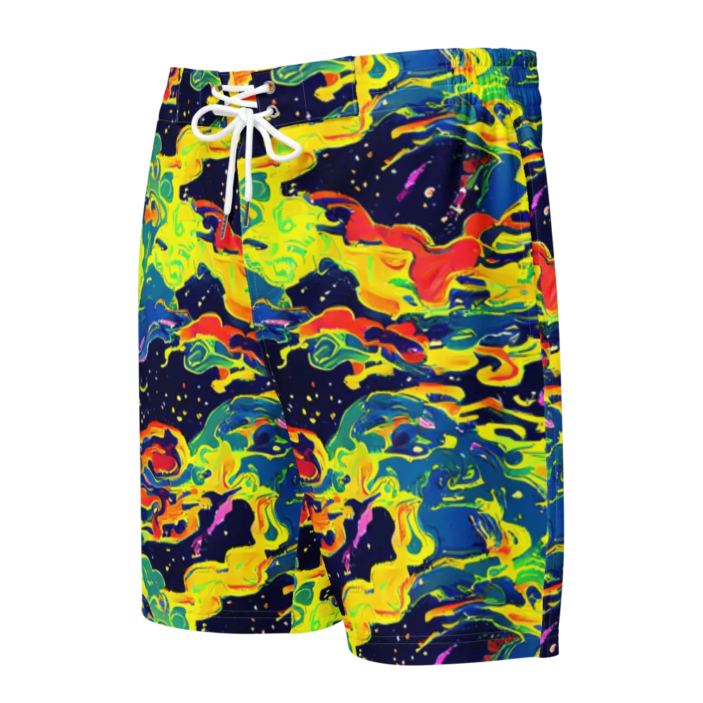 Ultramarine Heat on Men's Board Shorts — Front
