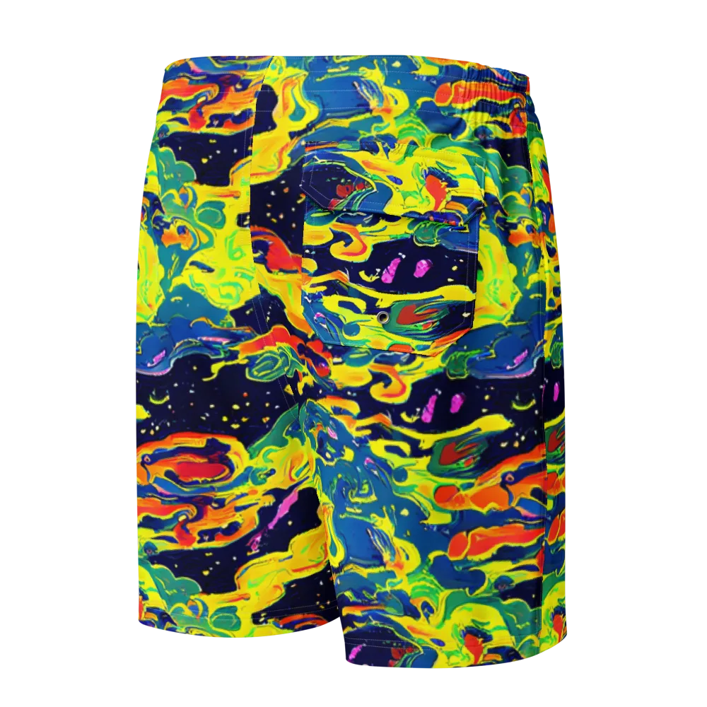 Ultramarine Heat on Men's Board Shorts — Back