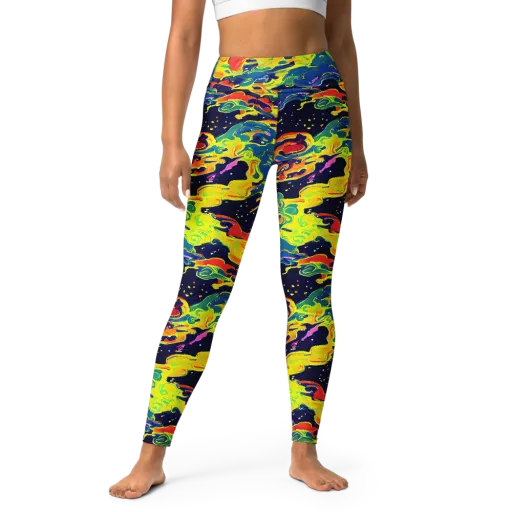 Ultramarine Heat on a Yoga Leggings