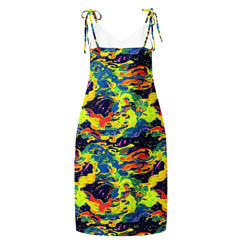 Ultramarine Heat on Slip Dress — Back