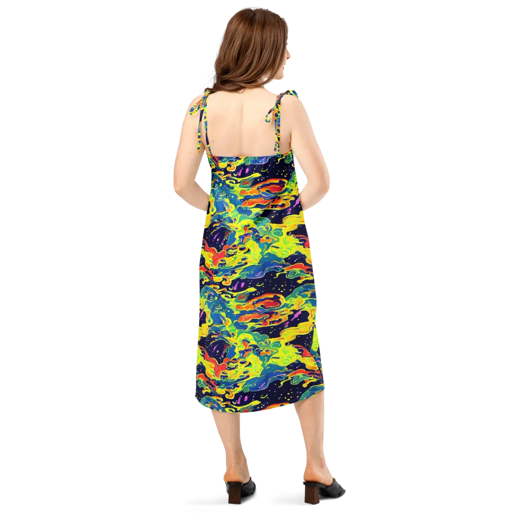 Ultramarine Heat on Slip Dress — Back