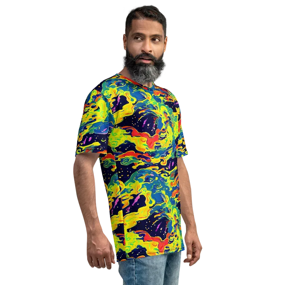 Ultramarine Heat on Men's Crew Neck T-Shirt — Right