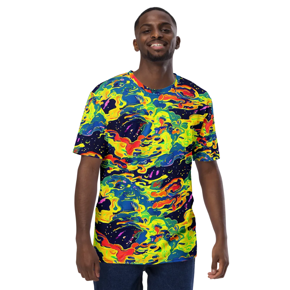Ultramarine Heat on Men's Crew Neck T-Shirt — Front