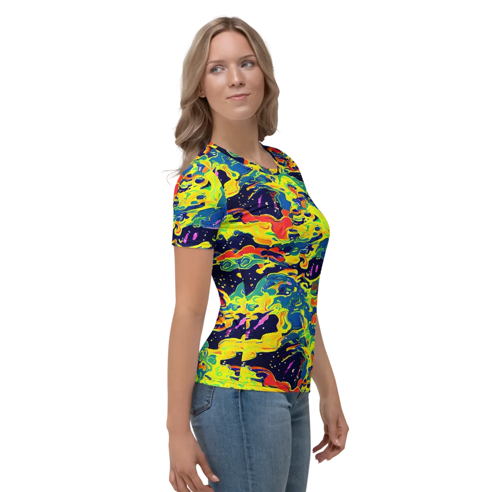 Ultramarine Heat on Women's Crew Neck T-Shirt — Right