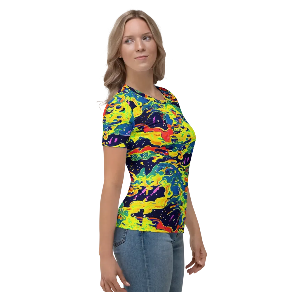 Ultramarine Heat on Women's Crew Neck T-Shirt — Right