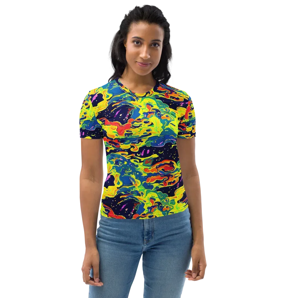 Ultramarine Heat on Women's Crew Neck T-Shirt — Front