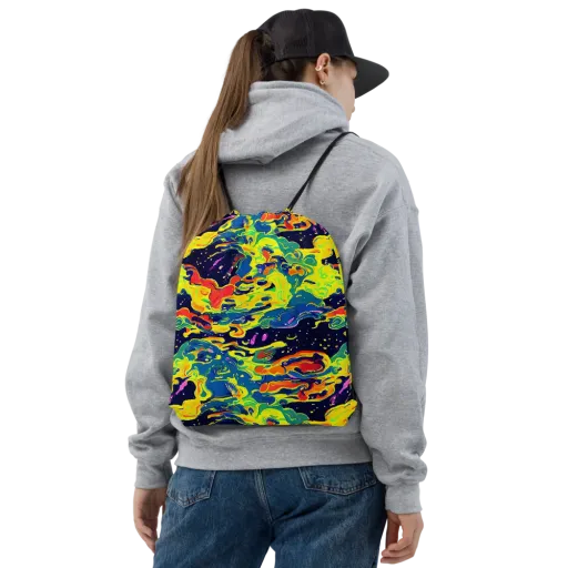 Ultramarine Heat on a Drawstring Bag