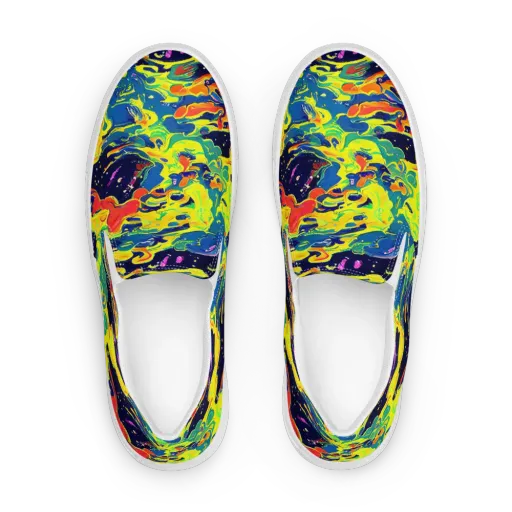 Ultramarine Heat on a Women's Slip-On Canvas Shoes
