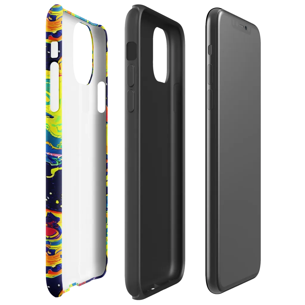 Ultramarine Heat on Tough Case for iPhone® — Right
