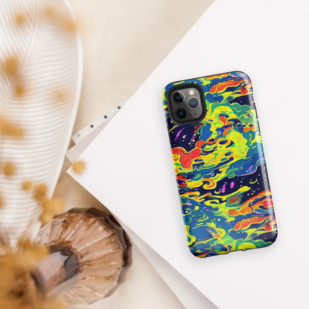 Ultramarine Heat on Tough Case for iPhone® — Front