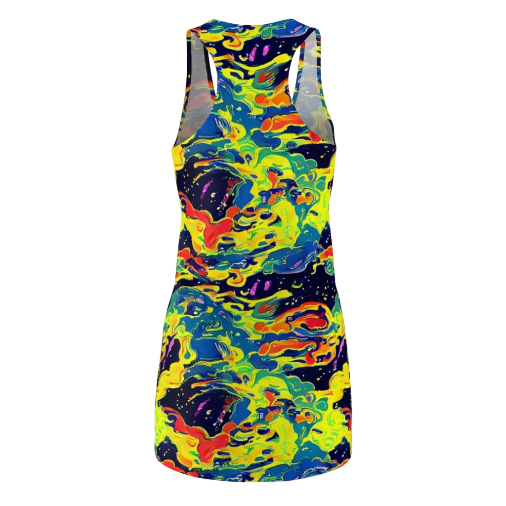 Ultramarine Heat on Racerback Dress — Back