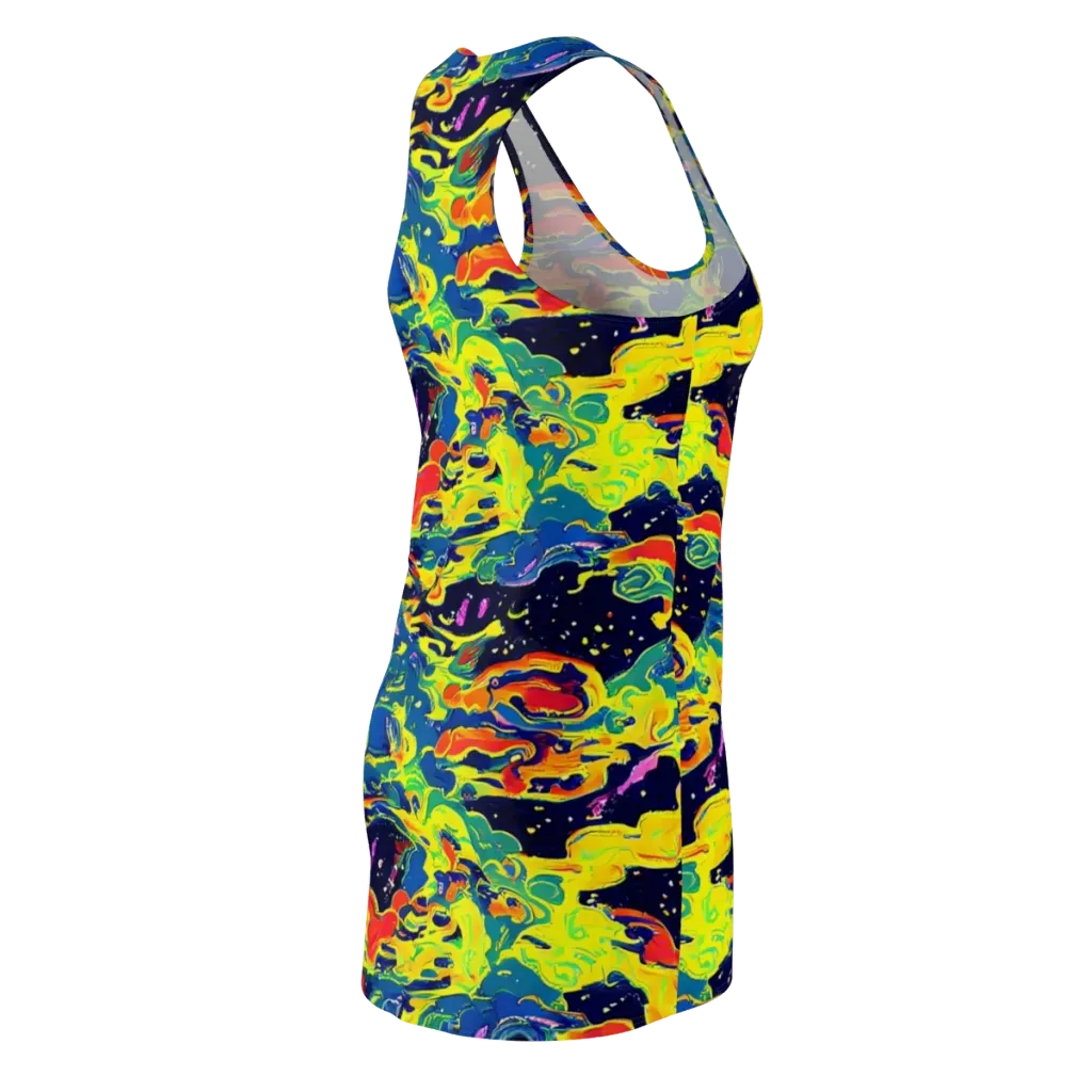 Ultramarine Heat on Racerback Dress — Back Side