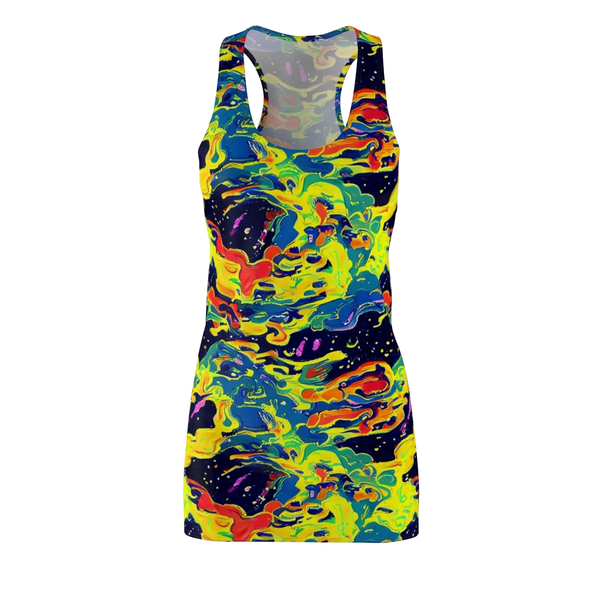 Ultramarine Heat on Racerback Dress — Front