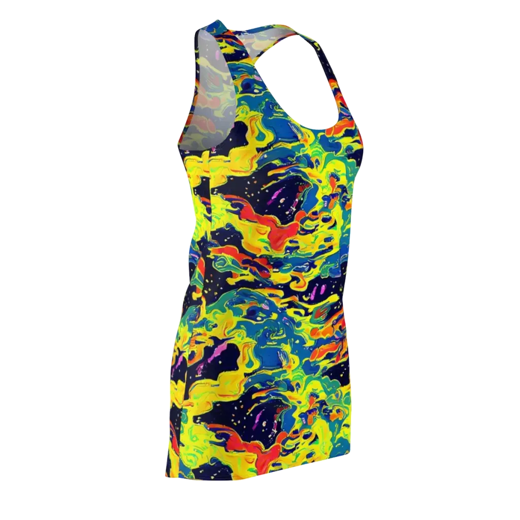 Ultramarine Heat on Racerback Dress — Front Side