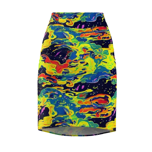 Ultramarine Heat on a Pencil Skirt
