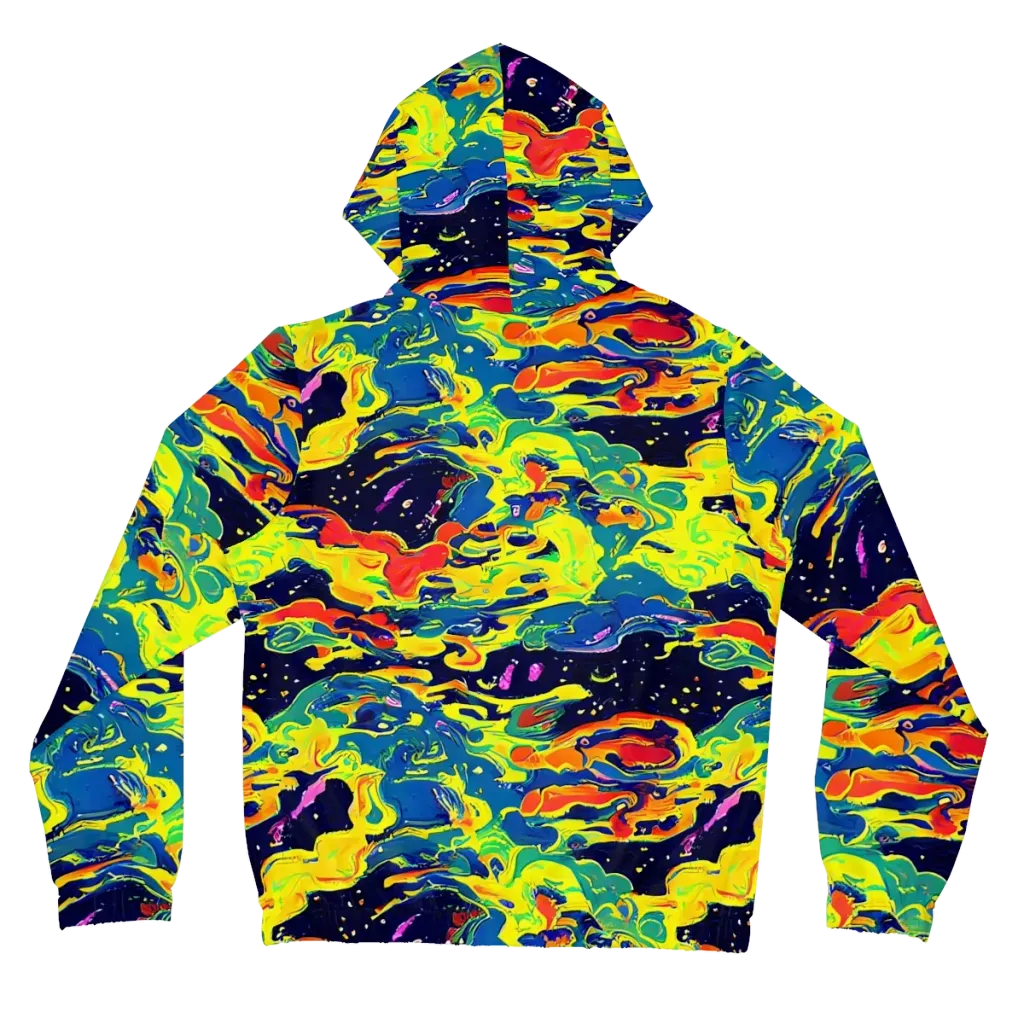 Ultramarine Heat on Women's Full-Zip Hoodie — Back