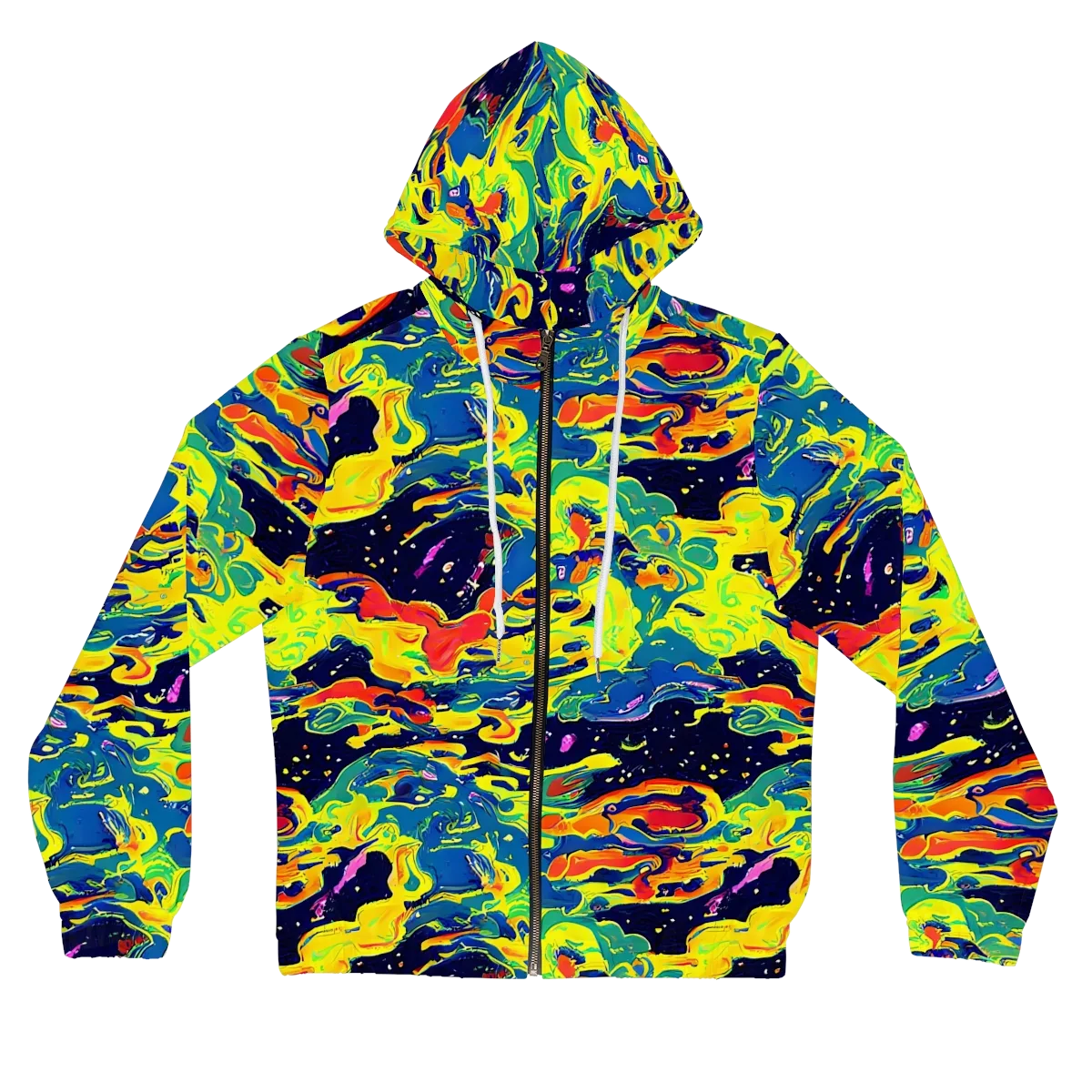 Ultramarine Heat on Women's Full-Zip Hoodie — Front