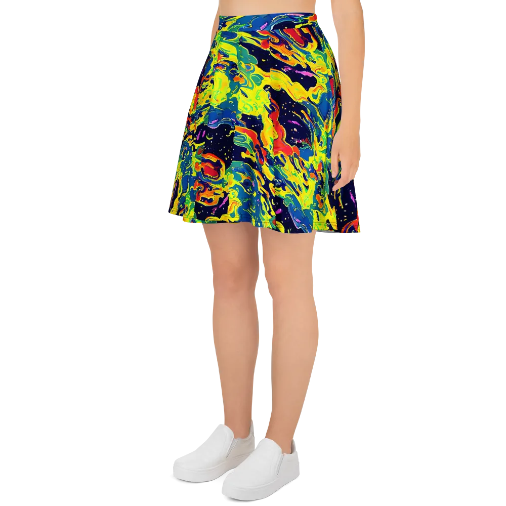 Ultramarine Heat on Skater Skirt — Left