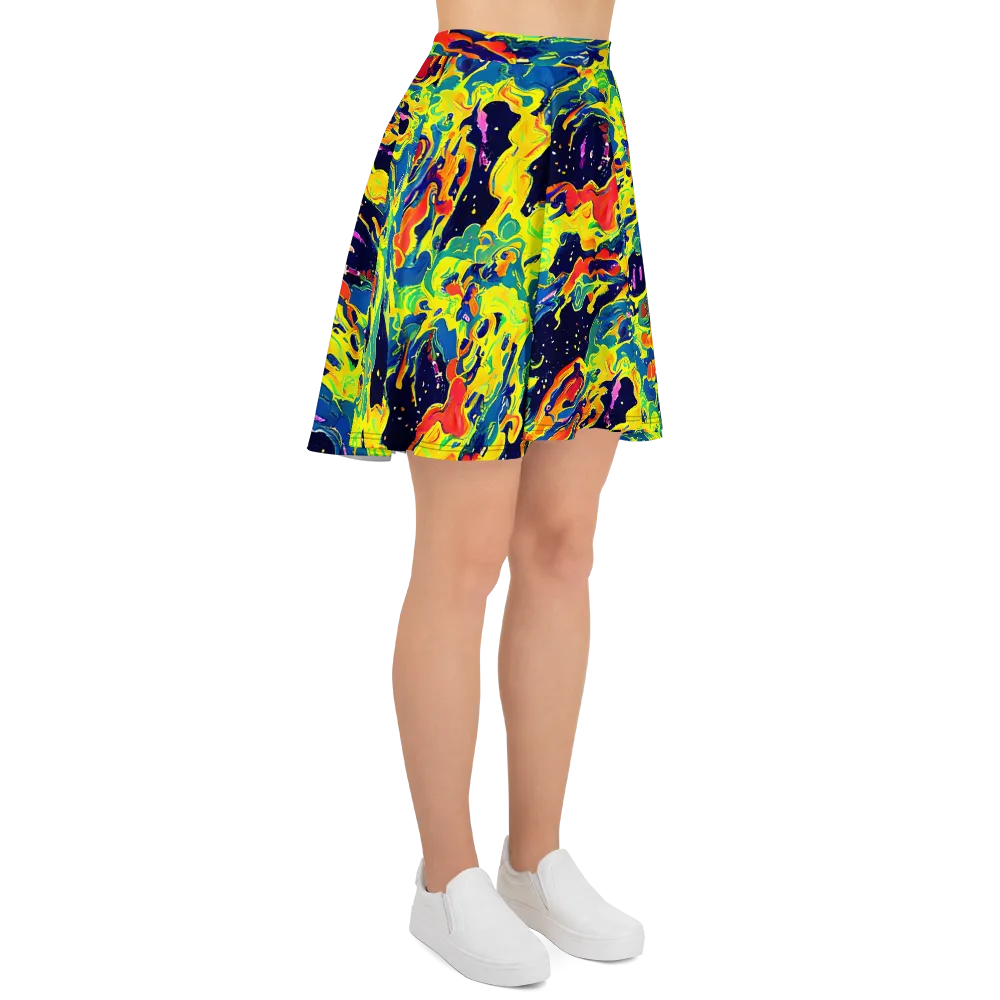 Ultramarine Heat on Skater Skirt — Right