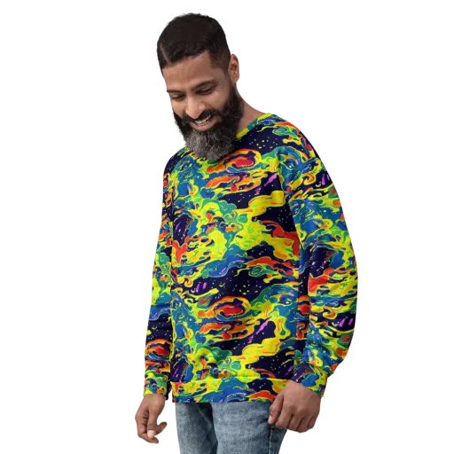 Ultramarine Heat on a Sweatshirt
