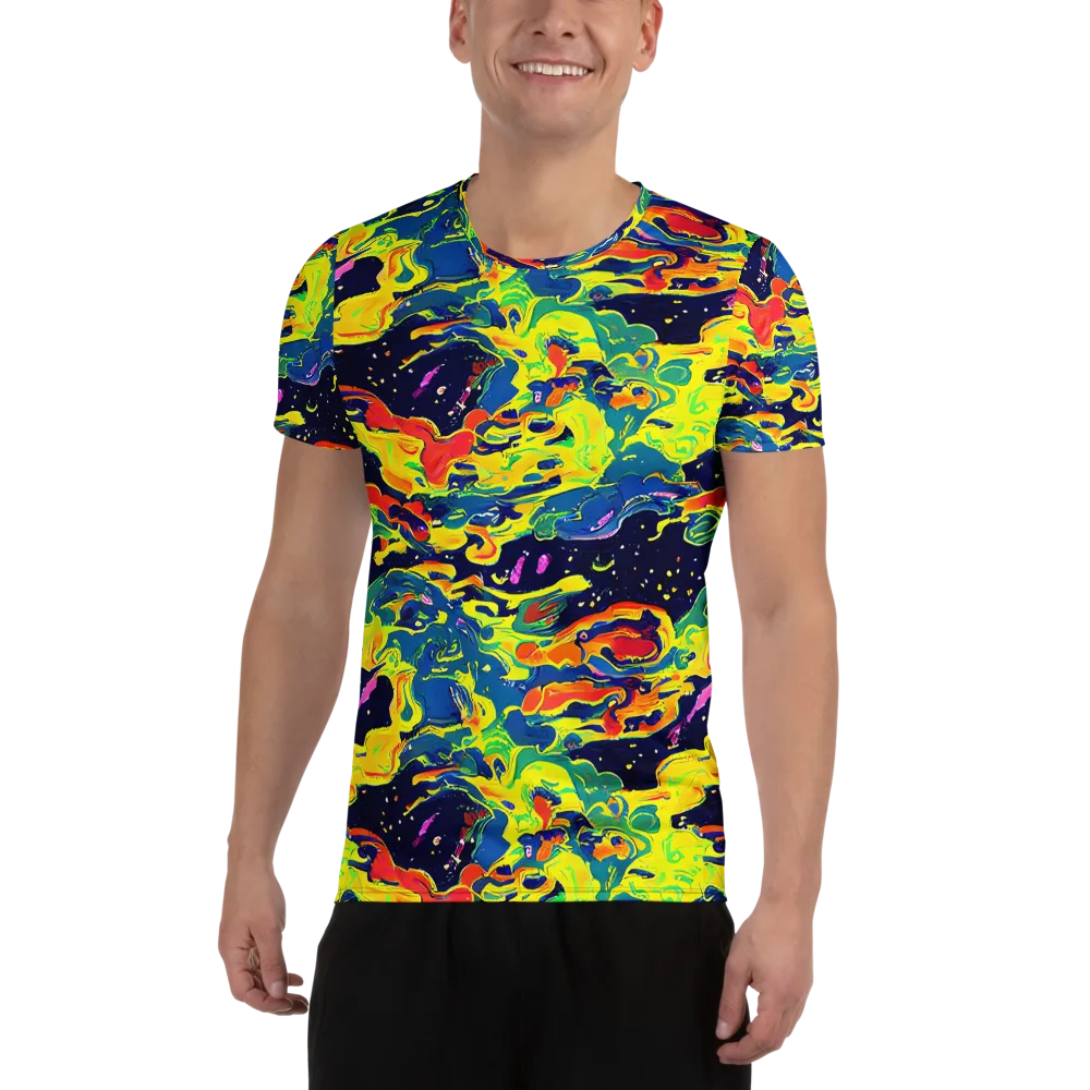 Ultramarine Heat on Men's Athletic T-Shirt — Front