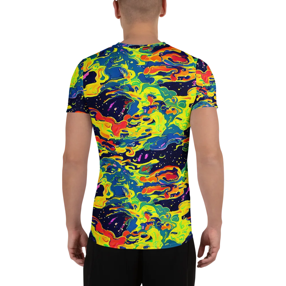 Ultramarine Heat on Men's Athletic T-Shirt — Back