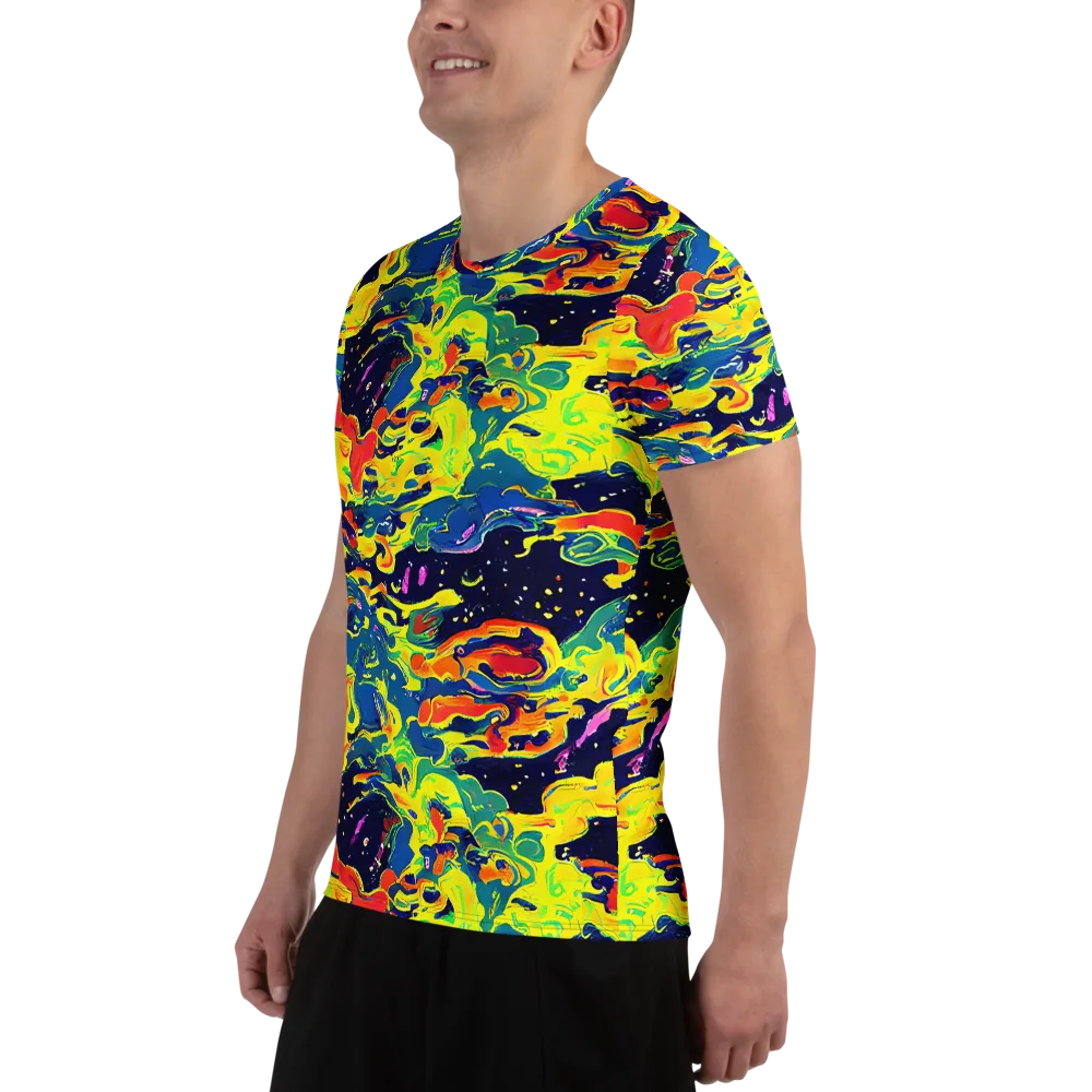 Ultramarine Heat on Men's Athletic T-Shirt — Left